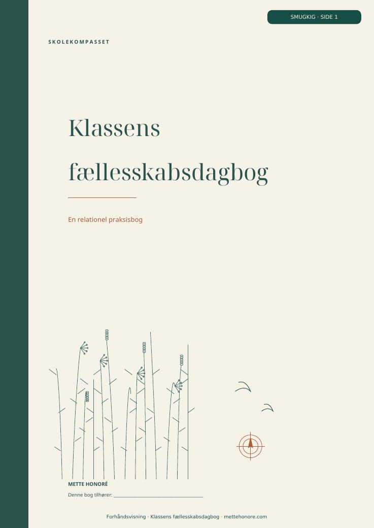 Smugkig i Klassens Fællesskabsdagbog — side 1 af 22