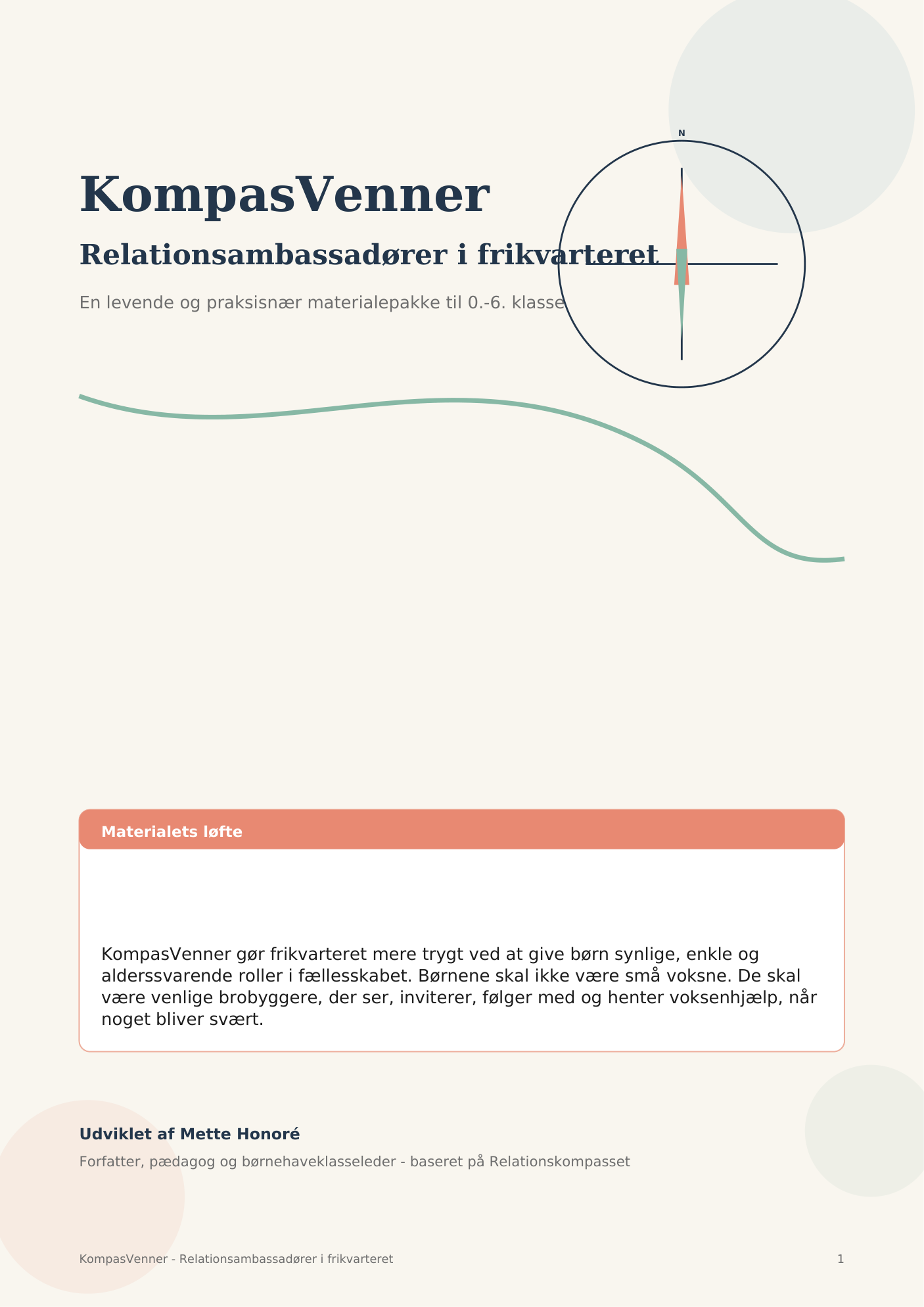Forside til KompasVenner – relationsambassadører i frikvarteret